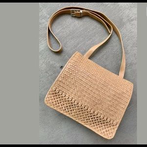 Kenneth Cole Braided Leather Crossbody Satchel